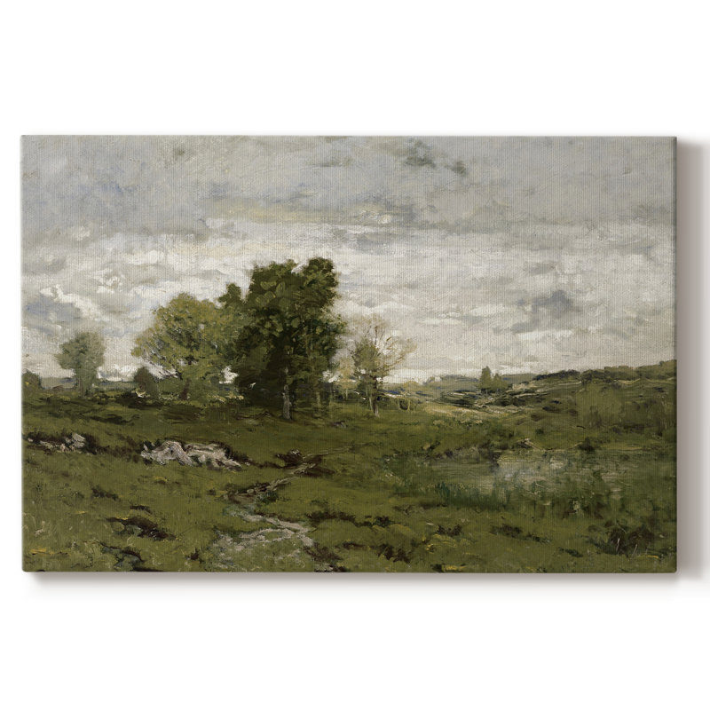 Paysage rétro - DCLXIV, H 33 po x l 49 po x P 1,5 po, Toile tendue