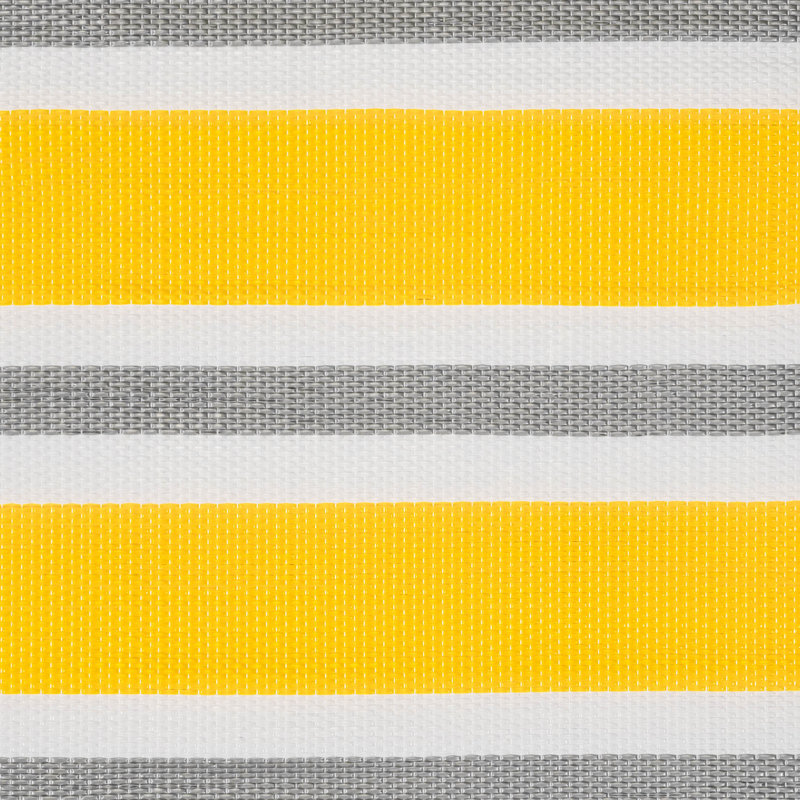 Tapis contemporain à rayures Seattle, jaune, Rectangle 7 pi 11 po x 10 pi 3 po