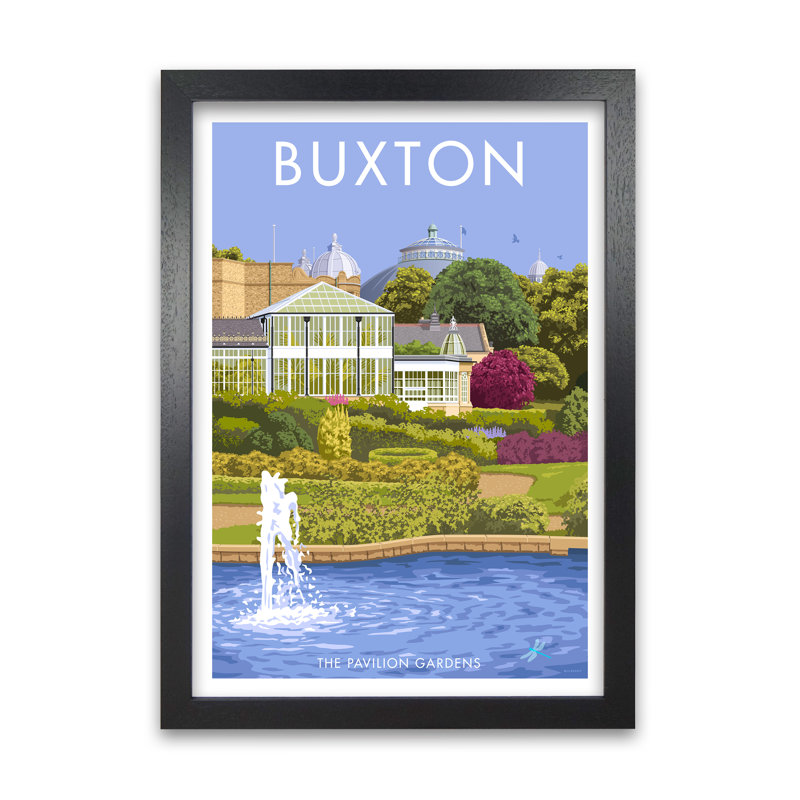 Derbyshire Buxton by Stephen Millership - Print, 84.1 cm H x 59.4 cm W x 5 cm D, Black