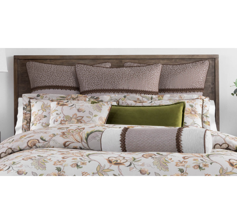 Esmeralda Floral Canvas Square Throw Pillow