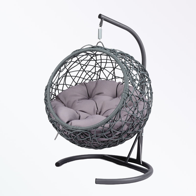 Cat Swing Bed with Stand & Cushion, Gray