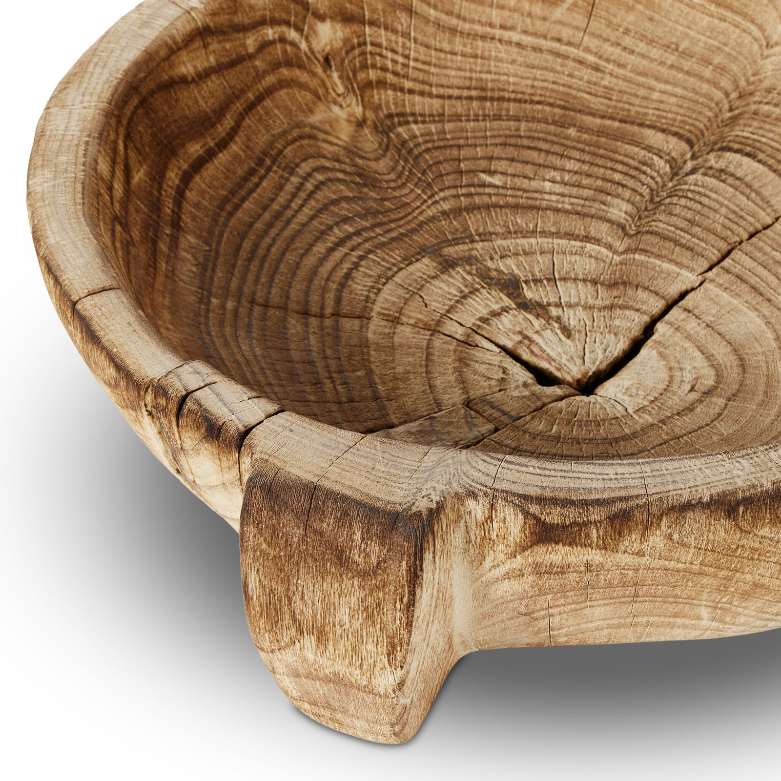 Montero Bowl, Burnt Reclaimed Solid Wood