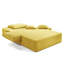 Chaise longue en velours côtelé luxueux avec 3 coussins, canapé-lit convertible et poche de rangement-129604621