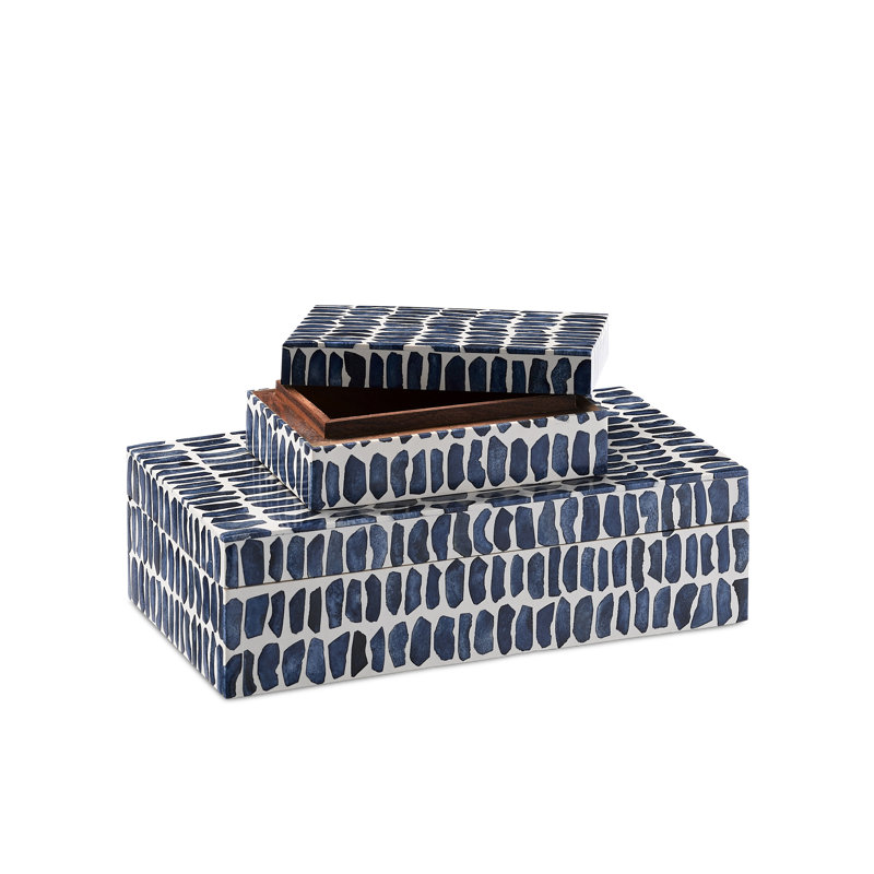 Indigo 2 Piece Decorative Box Set