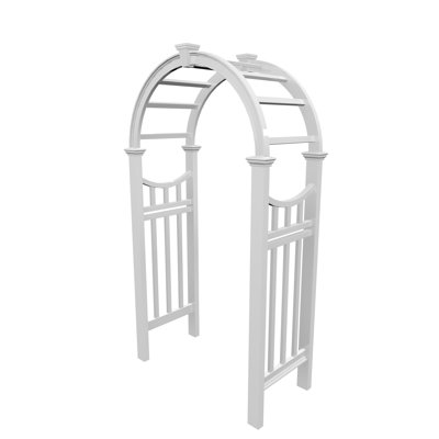 49'' W x 24'' D Polyvinyl Chloride (PVC) Arbor in White