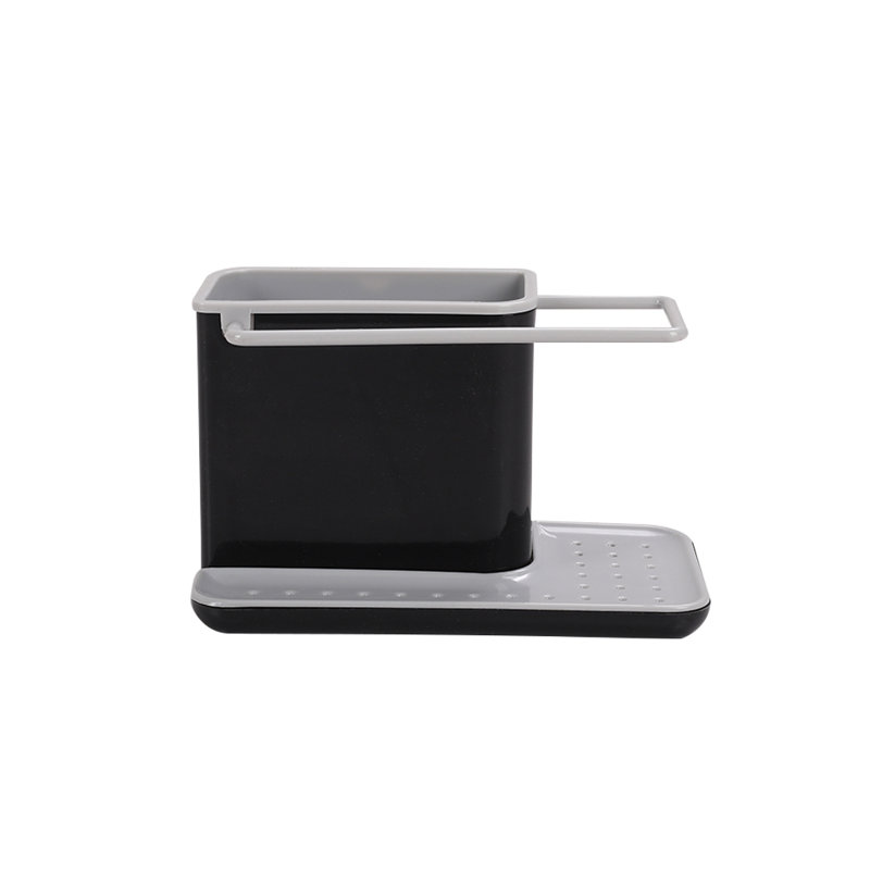 Genata Plastic Sink Caddy, Black/Gray