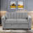 Kynzee 2-in-1 Convertible Sofa Bed with Adjustable Positions and and Black Plastic Feet-1941011554