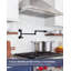 ARCORA Single Hole Two Attachment Brass Wall Mounted Pot Filler Kitchen Faucet with Double-Handle-95127359