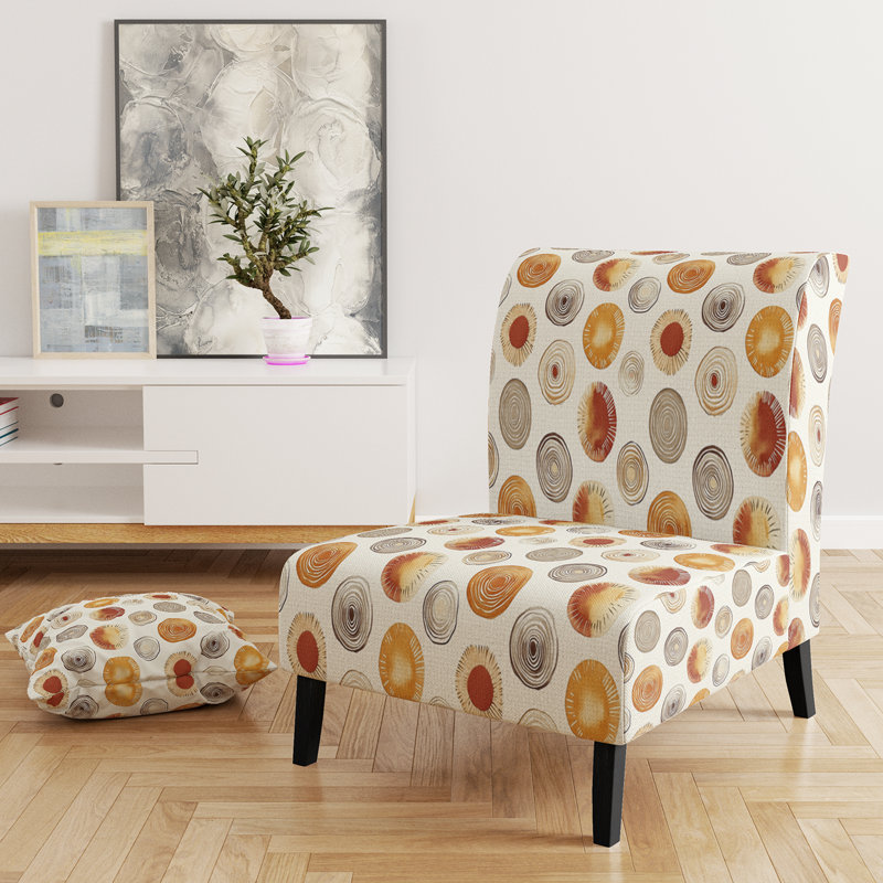 Fauteuil d'appoint géométrique géométrique Boho, Pantoufle sans accoudoirs