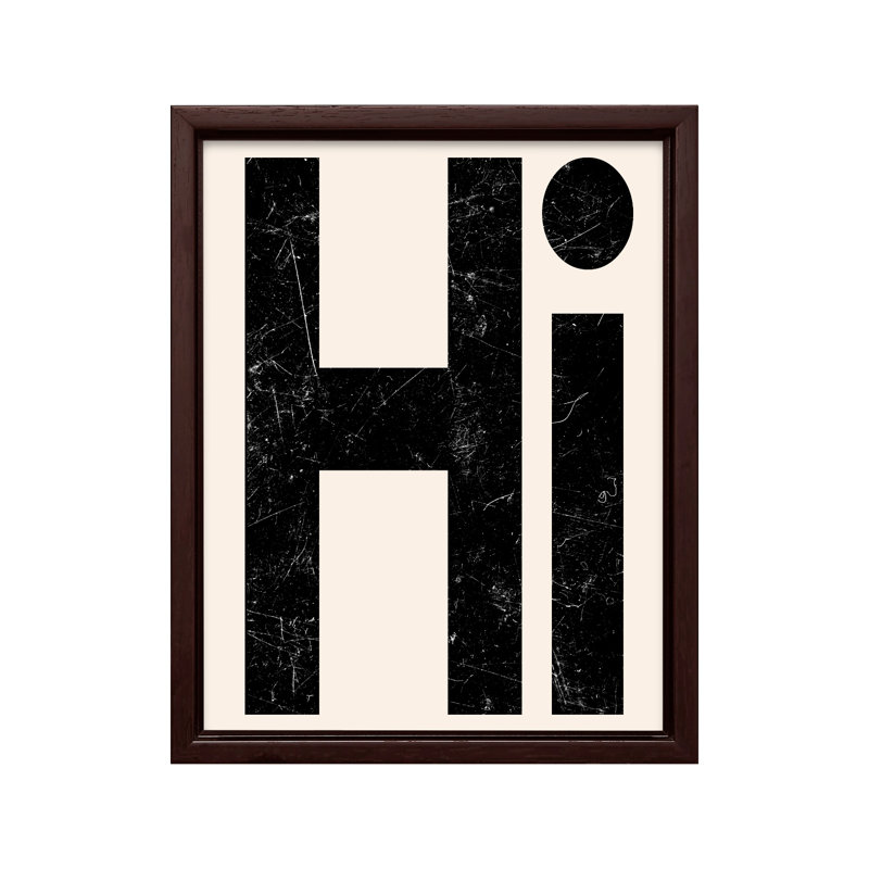 Hi No2, Canvas, 08"H x 10"W, Brown Framed