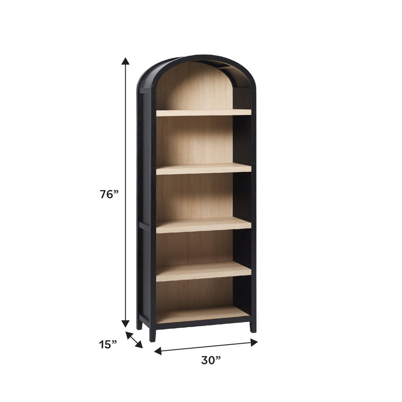 Sitarski Curved Arch 5-Shelf Bookcase