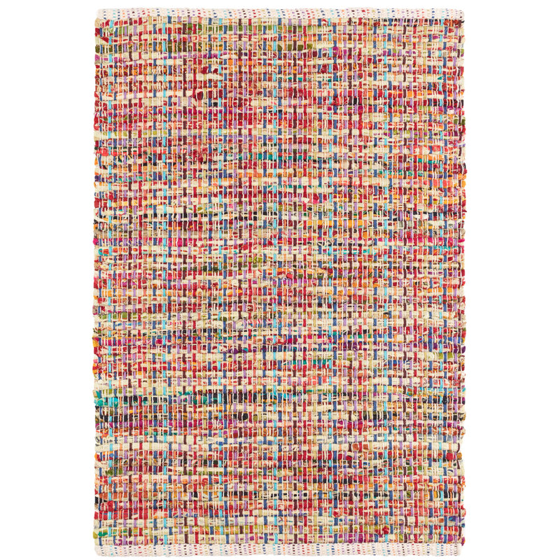 Vista Chindi Handwoven Cotton Rug, Rectangle 5' x 8'