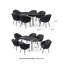 Priya 6 Seat Oval Dining Set