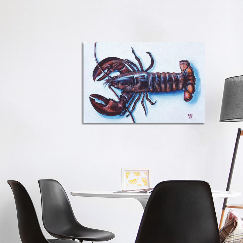 Larry The Lobster by Cyndi Dodes - Wrapped Canvas Gallery-Wrapped Canvas Giclée, 101.6 cm H x 66.04 cm W x 3.175 cm D