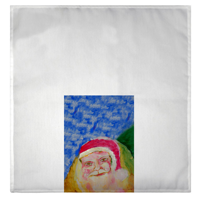 Serviette de noël face du père noël