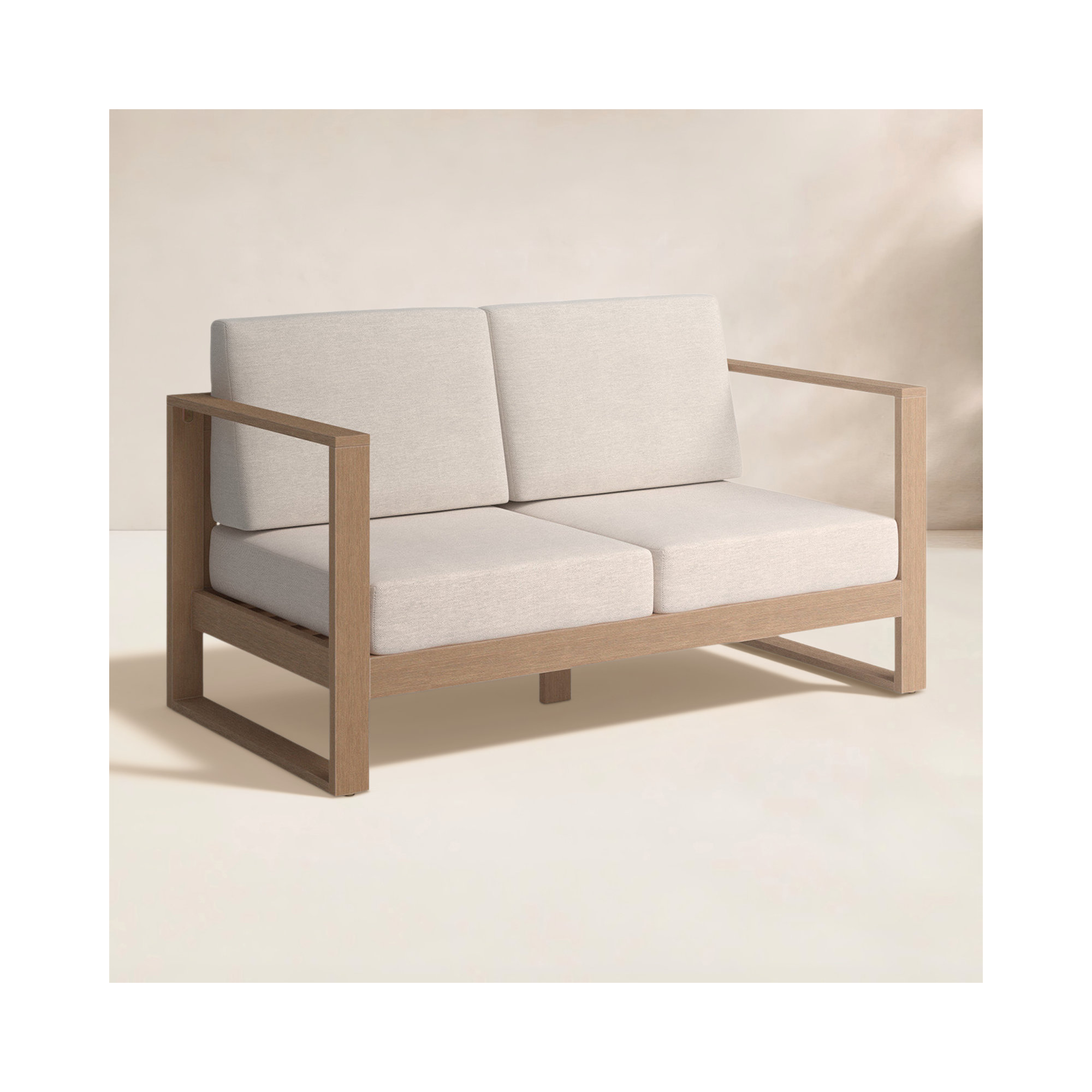 Moorefield 63" Wide Outdoor Loveseat with Cushions