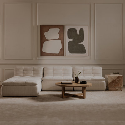 Ellaline Lounge Modular Sectional Textured Oat