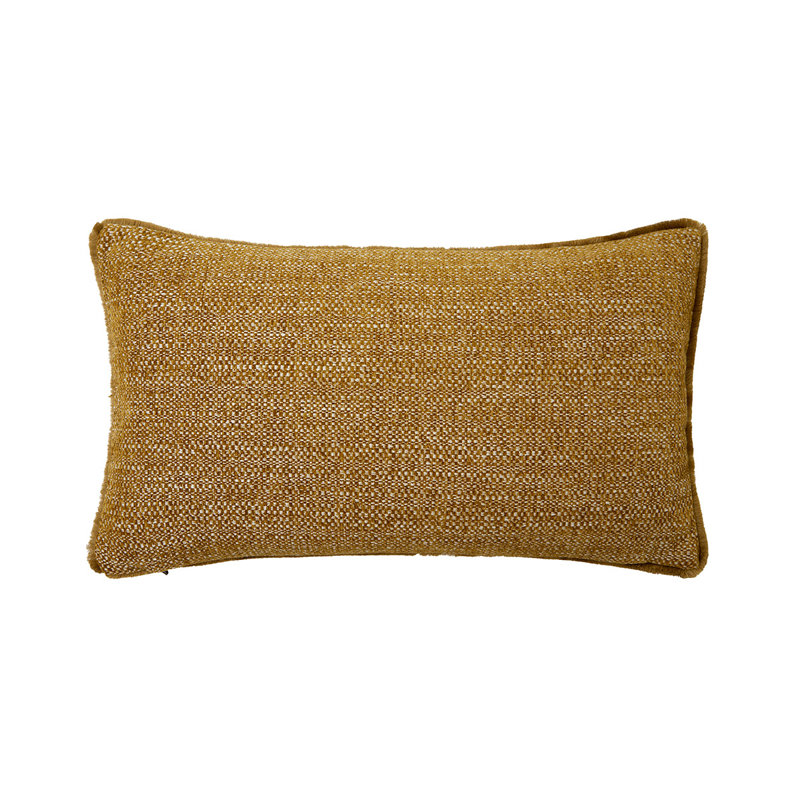 GEODE Linen Pillow Cover & Insert, Tan, Rectangle 13"H x 22"W