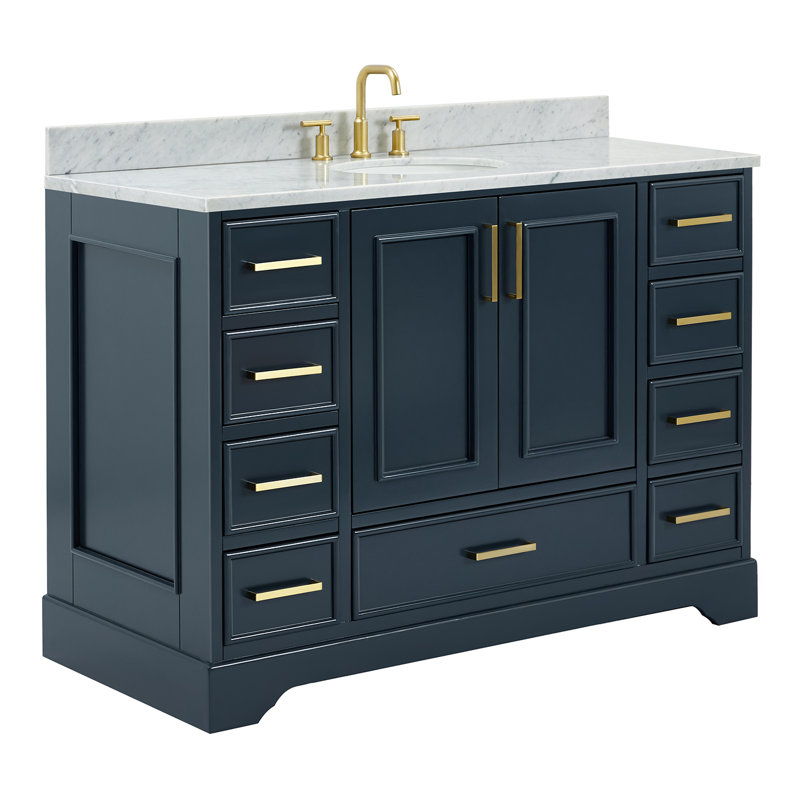 Ensemble de meuble-lavabo simple 49 po Abita, Bleu minuit