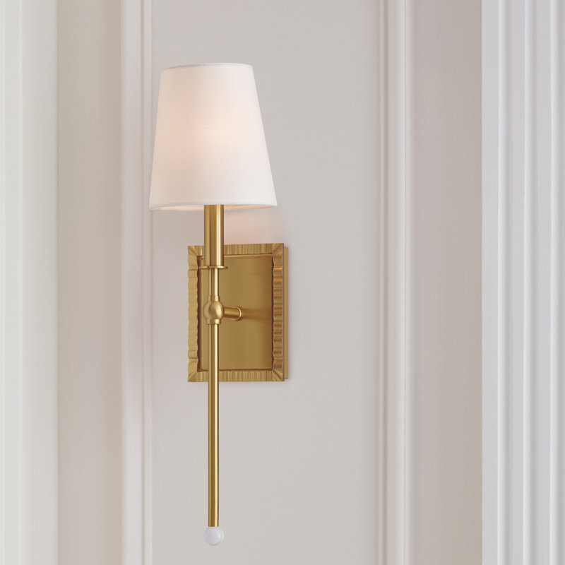 Baxley 1 - Light Armed Sconce, Burnished Brass