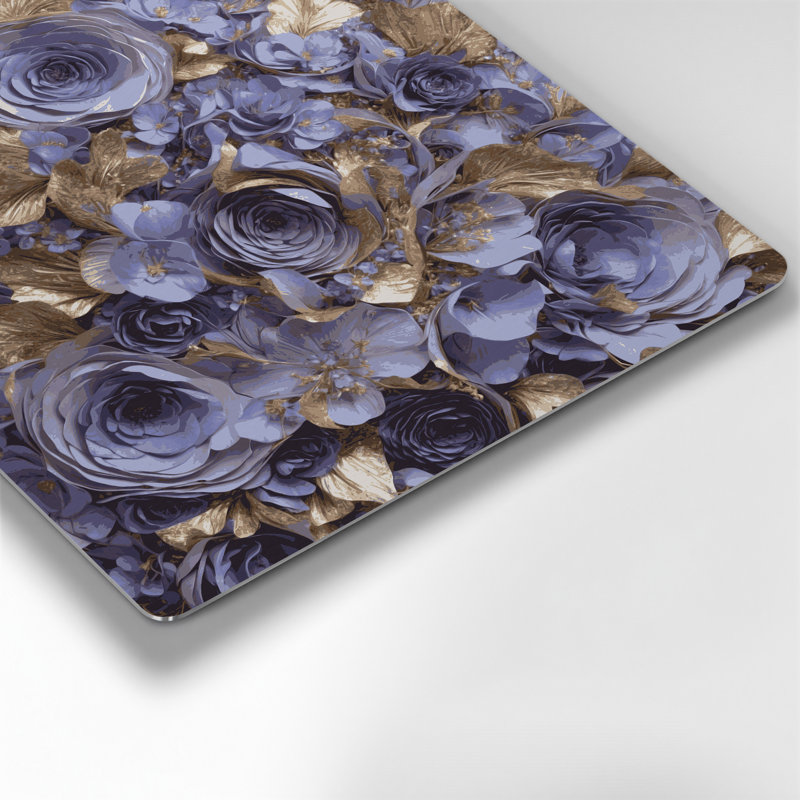 Abstrait floral 66, art mural en métal rose, H 16 po x l 16 po