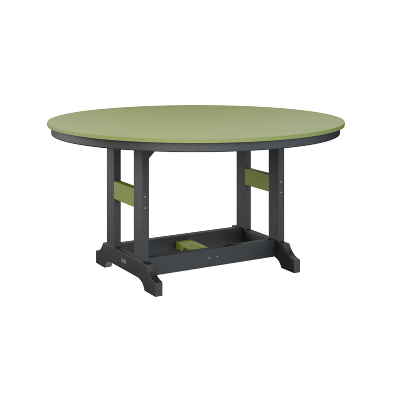Table de bar ronde Berlin Classic, Vert kiwi, Noir