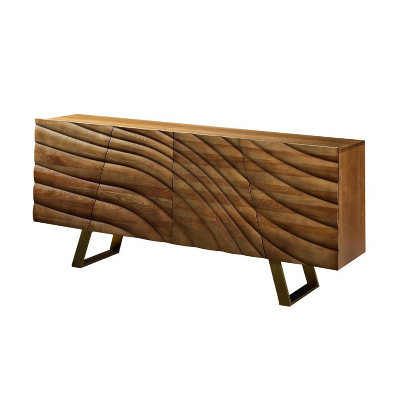 Buffet Alaia, Brun clair / or brossé