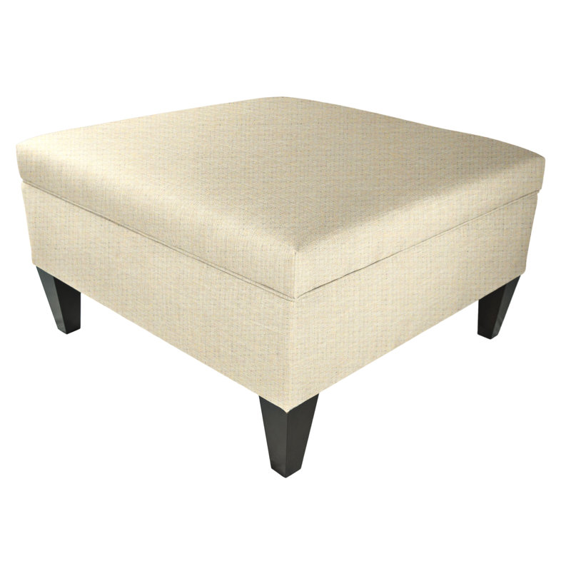 Repose-pieds Gamino de 34 po de large avec rangement, Polyester beige