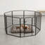 8 panneaux de enclos pour animaux en métal avec porte simple, forme de bricolage-124607314-125491872