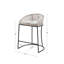 Tabouret de comptoir de 25 po: siège rembourré avec dossier en corde tissée pour un tabouret de véranda chic 25 po: coussin et base élégants
