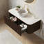 Ensemble de meuble-lavabo mural 48 po avec lavabo rond en céramique et 2 tiroirs-1149528705