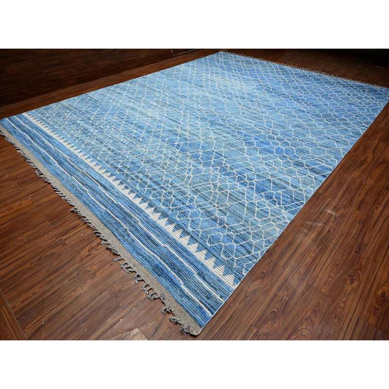 Tapis oriental marocain en laine pure noué à la main 12 pi 0 po x 16 pi 1 po Alaskan