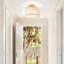 Lustre semi-encastré 1 lumière avec abat-jour en cristal-913735660