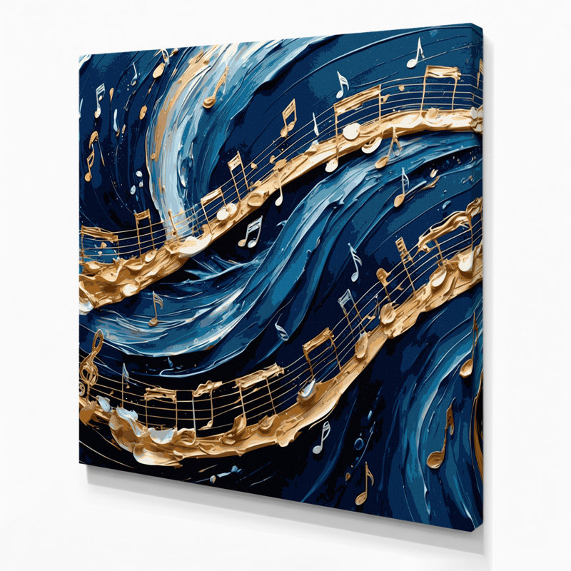 Art mural de musique citadelle bleue, H 8 po x l 8 po