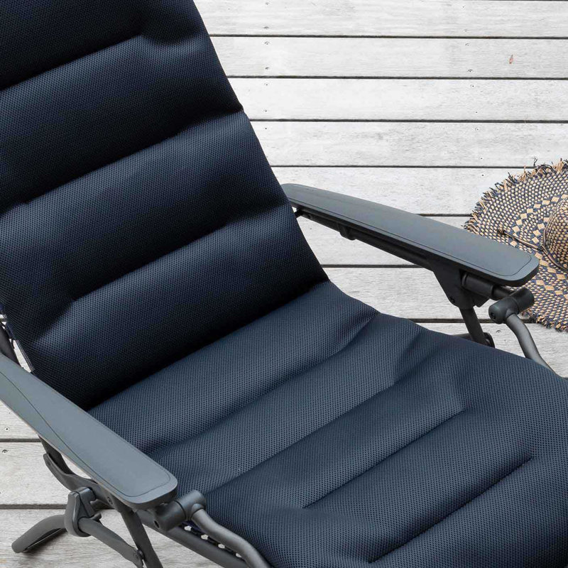 Lafuma Futura XL Air Comfort Zero Gravity Chair - Extra Large Padded Folding Recliner & Patio Lounger Sester, Acier