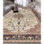 Hand Knotted Wool Area Rug in Ivory And Navy