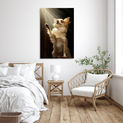 Chihuahua, reproduction d'art graphique sur toile tendue