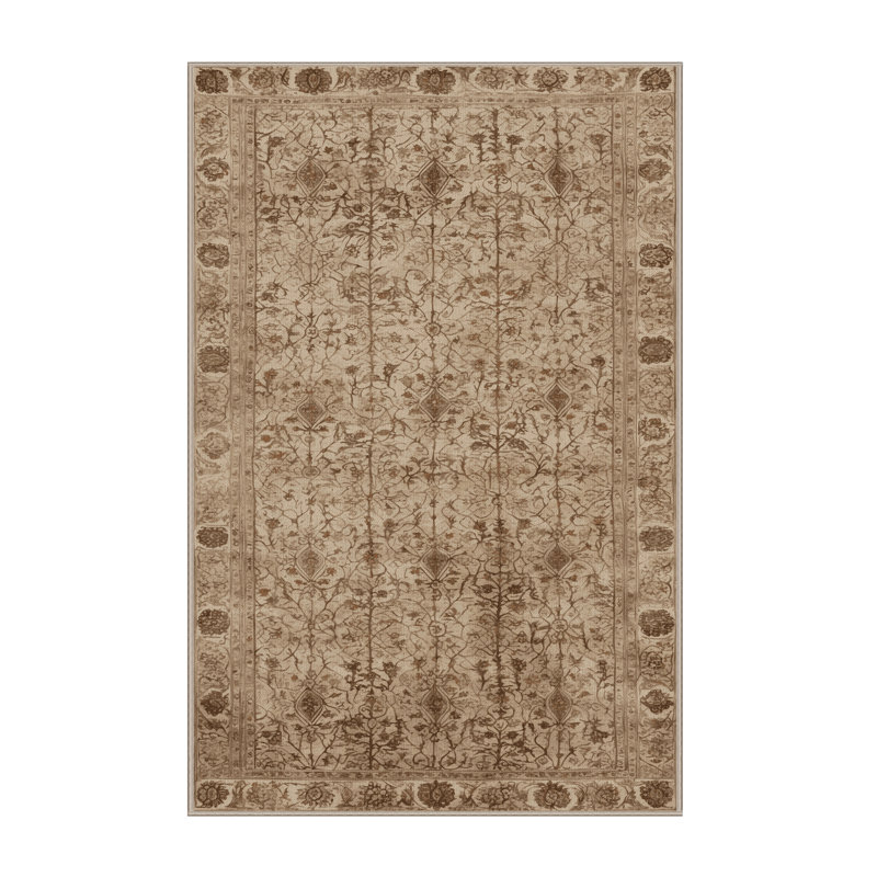 Tapis brun lavable à la machine, Tapis de couloir 2 pi x 4 pi
