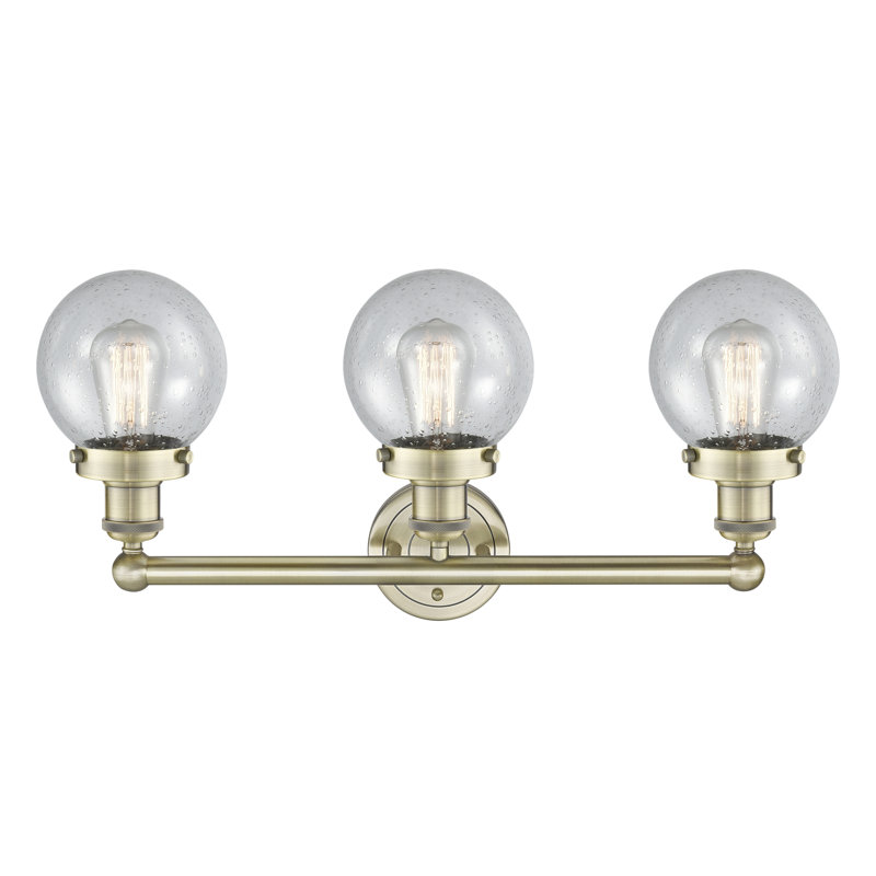 Alphonsa 3 - Light Dimmable Vanity Light, Seedy, Antique Brass
