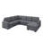Cottone U-shaped Sleeper Sectional Pull Out Sofa Bed With Storage Chaise-1809983502