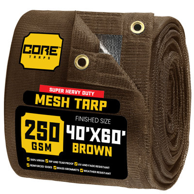 40 pi x 60 pi 250 g / m² 7,5 oz bâche robuste, résistant aux rayons UV