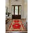 Susan Red Oriental Machine Printed Cotton Polyester Area Rug-1110133906
