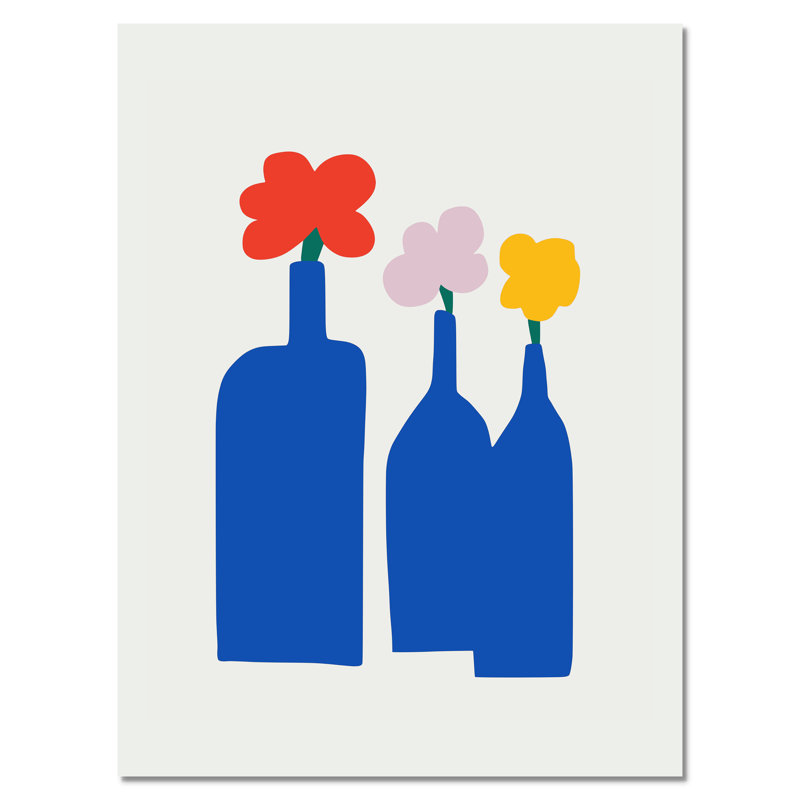 «Bold Blooms Trio Print» par Dean, No Frame, L 36 po x H 48 po, Toile tendue