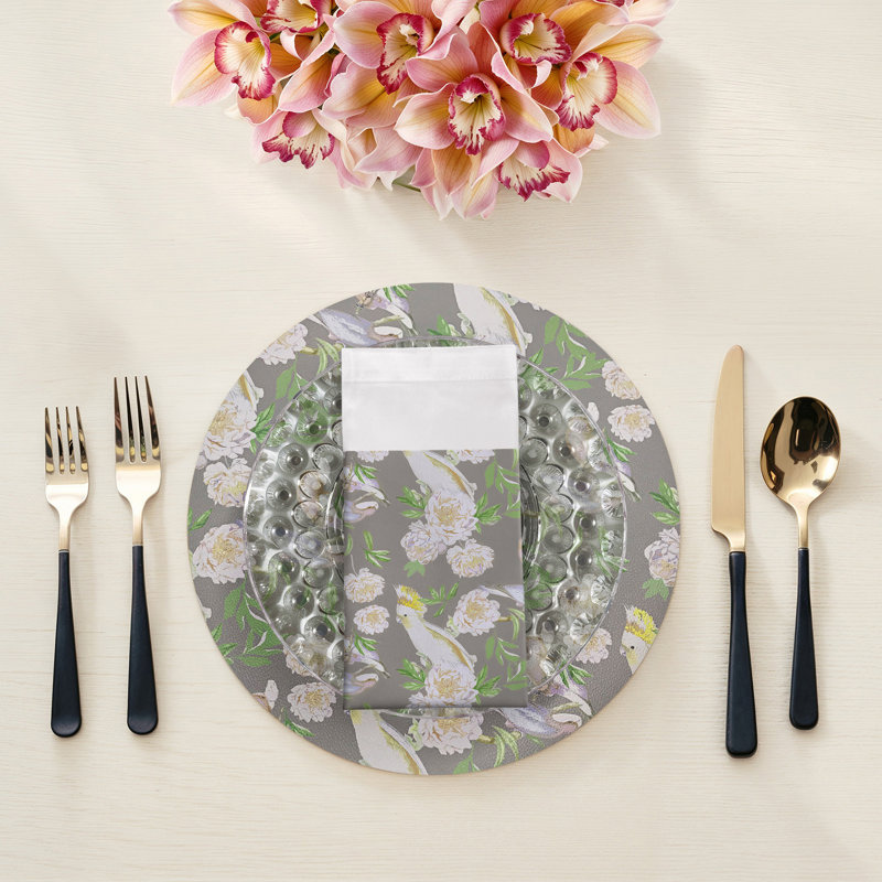 Peony Inspira Cotton Sateen Dinner Napkins, Breaker