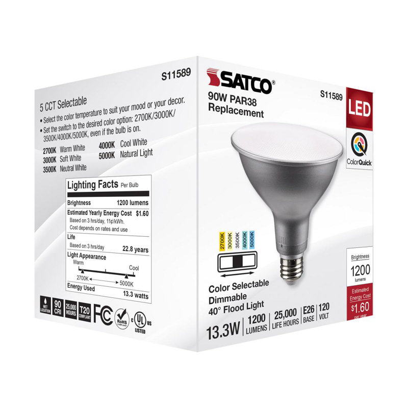 15.5 Watt Gray LED Bulb, 13.3