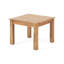 Table d'appoint en bois à lattes élégantes, style minimaliste, 49 x 49 x 39 cm, marron, assemblage requis (plateau inclus), dimensions : 49 x 38 cm (L x P x H).