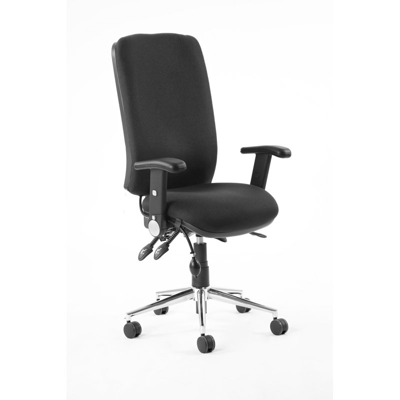 Plymouth Polyester Blend Office Chair, Black