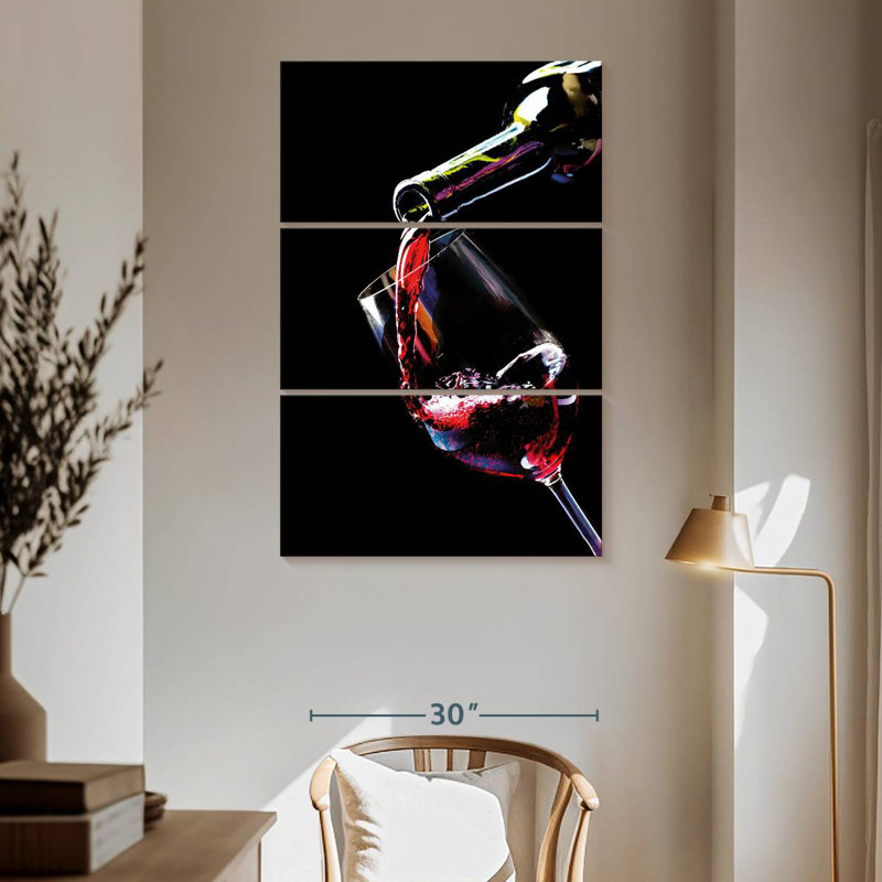 Yarlin Red Wine Stream, 65" H x 42" W