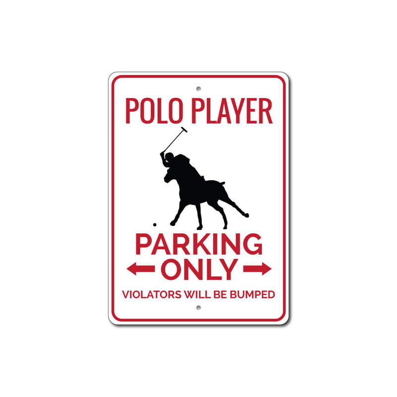 Enseigne de polo en aluminium, H 10 po x l 14 po x P 0,04 po