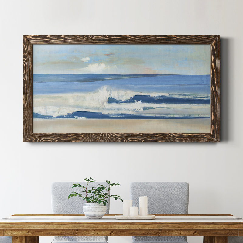 Latitude - Peinture sur toile encadrée, Noyer
